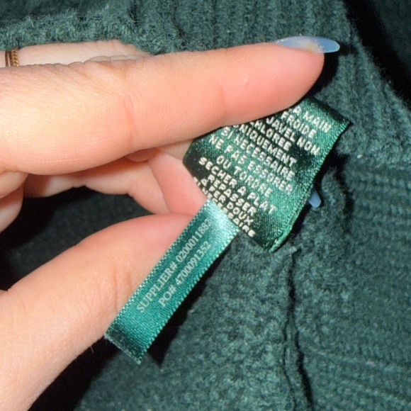 Lauren by Ralph Lauren Women’s Cable Knit Chunky Green Swater Size XL - Picture 4 of 5